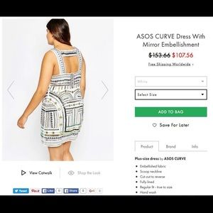 ASOS Embellished white dress