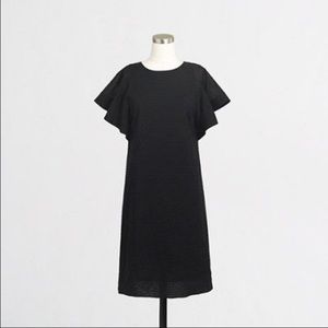 Black JCREW flutter sleeve dress