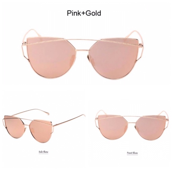 βSOLDβ Flat Mirror Lens Metal Frame Sunnies - Picture 2 of 4