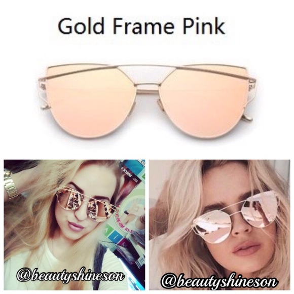 βSOLDβ Flat Mirror Lens Metal Frame Sunnies - Picture 4 of 4