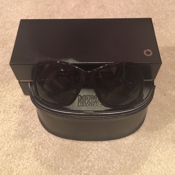 Montblanc Accessories - Black Mont Blanc Sunglasses with case