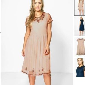 Nude Embroidered Sequin dress