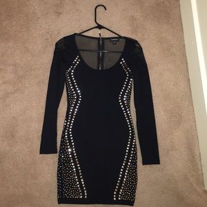 Black Longsleeve BeBe Dress