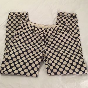 J. Crew polka dot trousers