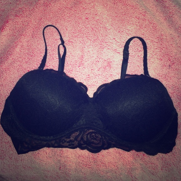 Victoria's Secret Black Lace Push-up Bralette