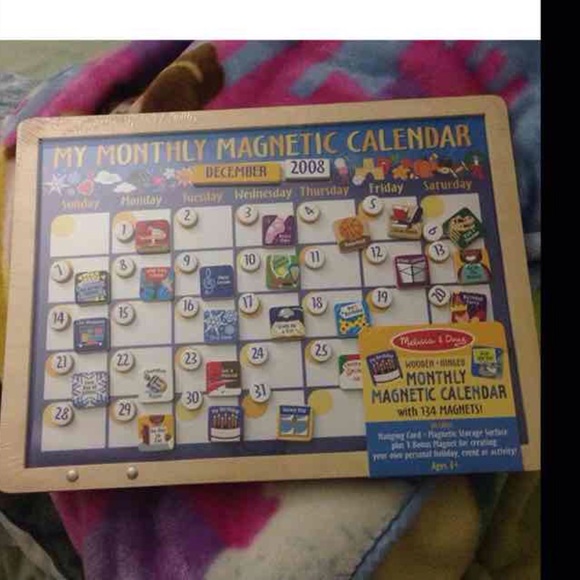 Kiddie monthly calendar!