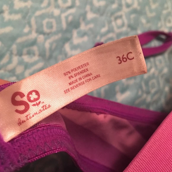 So Purple Striped Bra - Picture 2 of 2