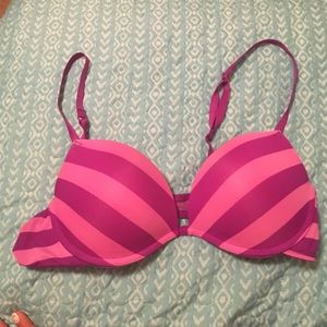 So Purple Striped Bra