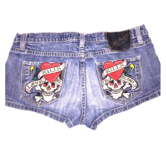 Ed Hardy Love Kills Slowly Size 27 Shorts