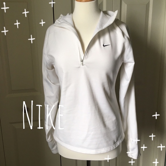 Nike Tops - White Nike Pullover Hoodie