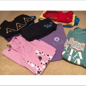 Tri Delta tshirts, frat tanks