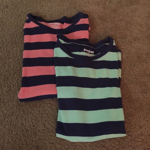 2 long sleeve striped tshirts