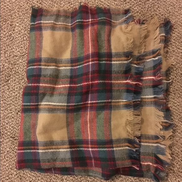 Tartan blanket scarf