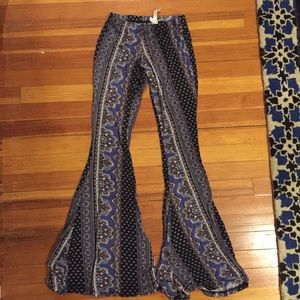 Boho bell bottom pants