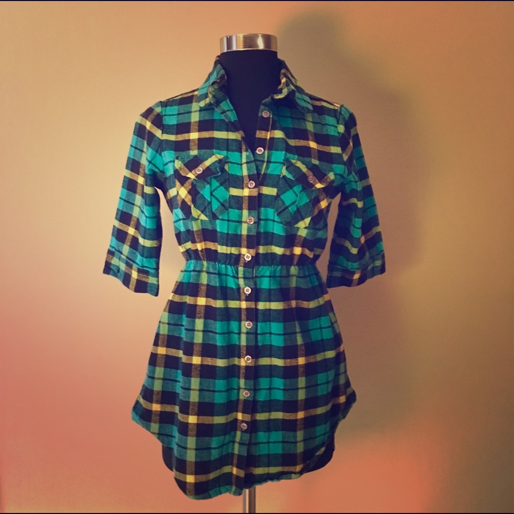 Lira 100% Cotton Plaid Tunic