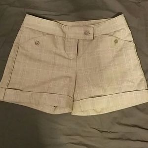 Laundry checkered shorts with a shimmer