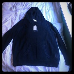Navy blue knit pullover