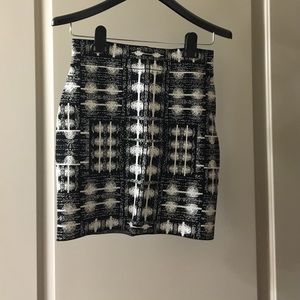 BCBG bodycon print skirt.
