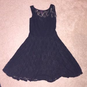 black lace dress