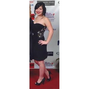 Black jewel cocktail/homecoming dress