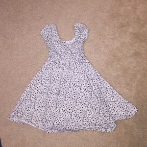 black and white floral dress