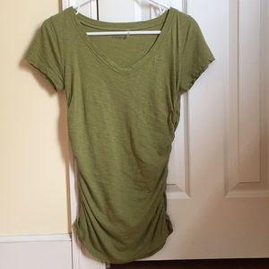 Olive green V neck T- Shirt