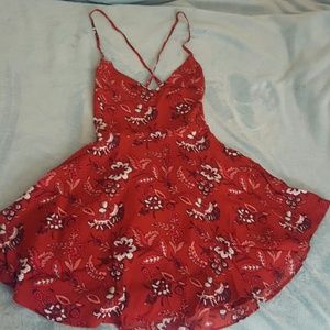 Floral Crisscross Mini Dress