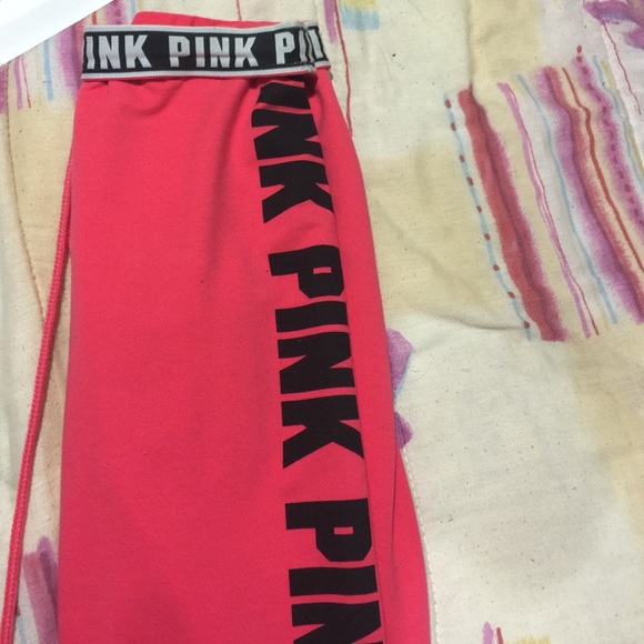 Red pink Victoria secret sweat pants size small