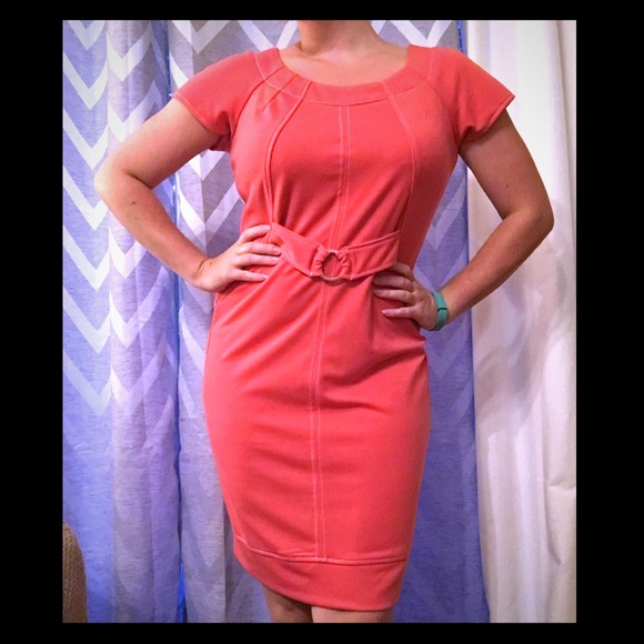 Jonathan Martin coral colored dress