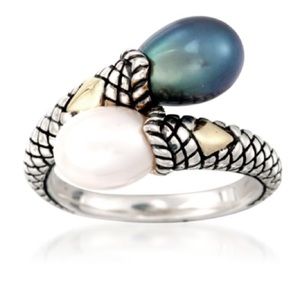 Andrea Candela 6mm Multicolor Pearl Ring 18K & 925