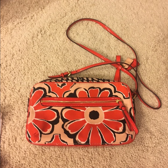 COACH floral cross bag