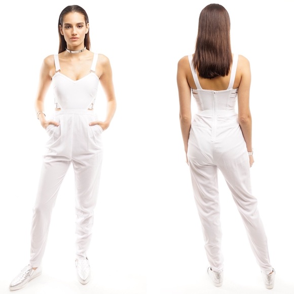 White Pant Jumpsuit - Picture 6 of 6