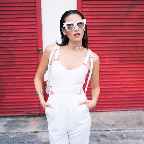 White Pant Jumpsuit - Picture 2 of 6