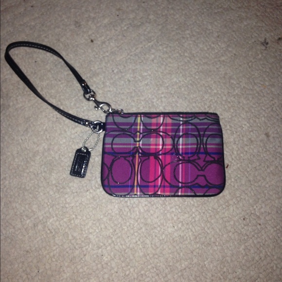 Authentic Plaid Coach Wallet Purse