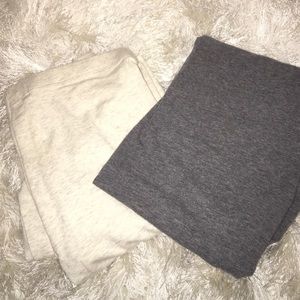 Bundle Cream and Gray Leggings