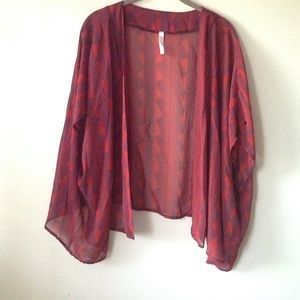 Cute red kimono trendy fun