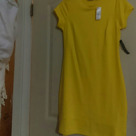 Yellow T-Shirt Style Dress