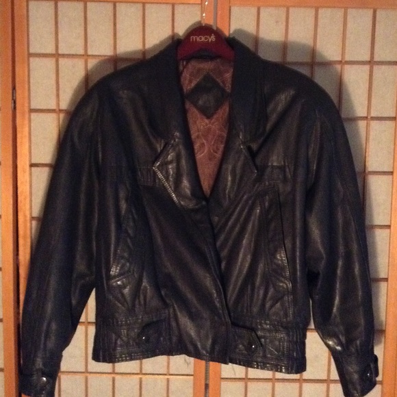 Leather dress jacket