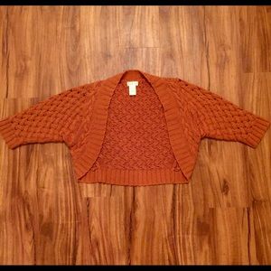 🌰 Pumpkin Crochet Sweater Shrug