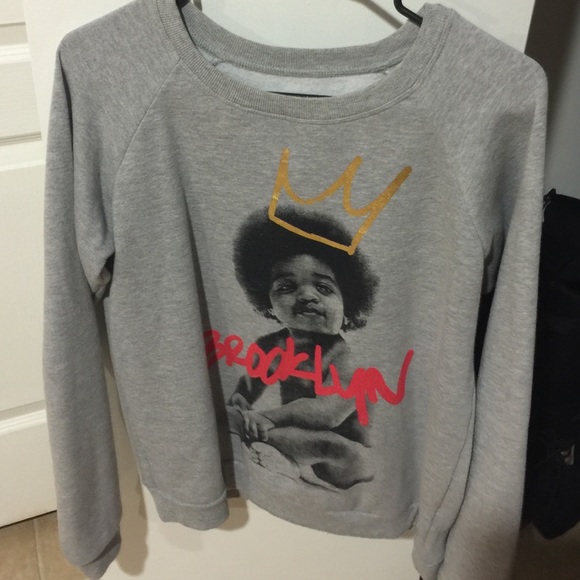 Grey biggie smalls Brooklyn hoodie from forever 21