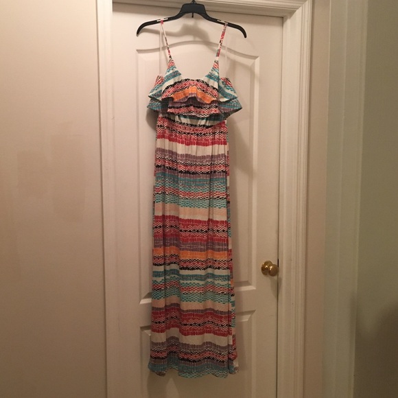 Multi print maxi dress