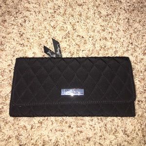 Black quilted Vera Bradley wallet.