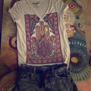 Lucky Brand Framed Hamsa Hand Tee