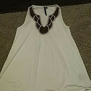 Cute, brown beaded embellishment shirt