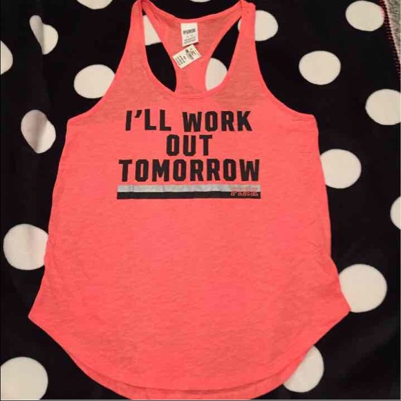 VS PINK RACERBACK TANK