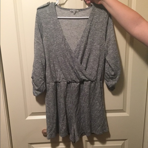Gray Terry Cloth Romper