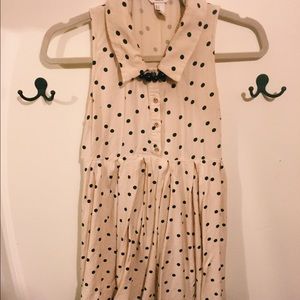 ❌Sold❌Polka dot • Gold button up dress