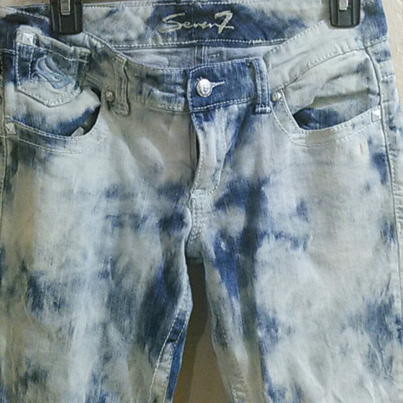 Seven7 tie die jeans stud detail 28