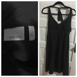 Athleta Size 14 black halter dress