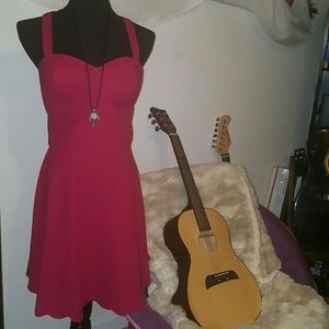 NEW Pink Material Girl Back cutout fowing dress